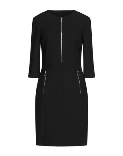 Marc Aurel Woman Mini Dress Black Size 8 Polyester, Viscose, Elastane