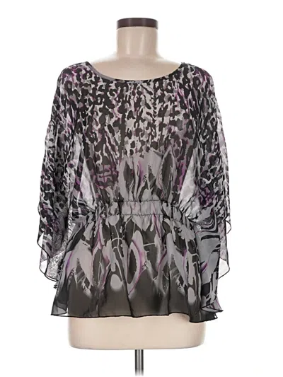 Pre-owned Marc Bouwer 3/4 Sleeve Blouse In Purple