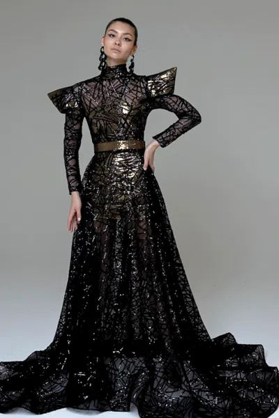 Marc Bouwer Bella Gown In Beige