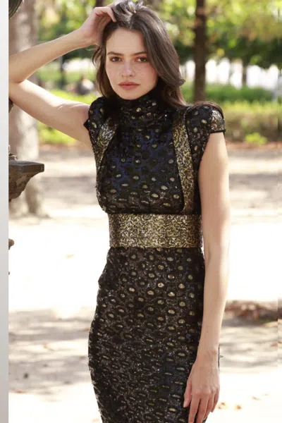 Marc Bouwer Heba Midi Dress In Black
