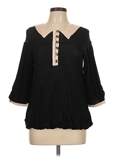 Pre-owned Marc By Marc Jacobs 3/4 Sleeve Blouse In Black