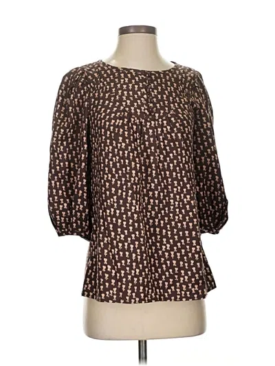 Pre-owned Marc By Marc Jacobs 3/4 Sleeve Blouse In Brown