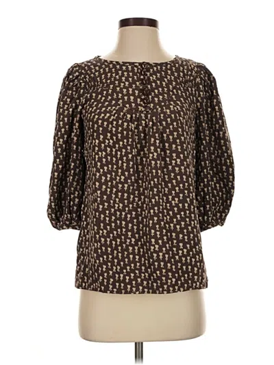 Pre-owned Marc By Marc Jacobs 3/4 Sleeve Blouse In Brown