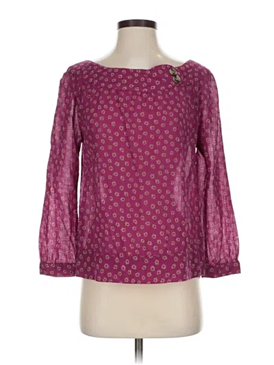 Pre-owned Marc By Marc Jacobs 3/4 Sleeve Blouse In Purple