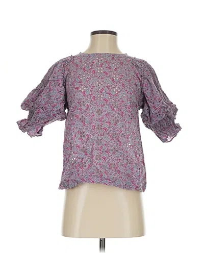 Pre-owned Marc By Marc Jacobs 3/4 Sleeve Blouse In Purple