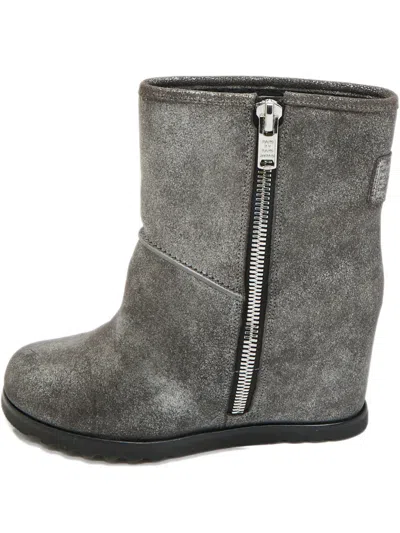 Pre-owned Marc By Marc Jacobs 90mm Suede Ankle Boot In Gray