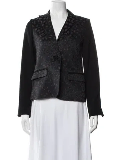 Pre-owned Marc By Marc Jacobs Animal Print Blazer In Blue
