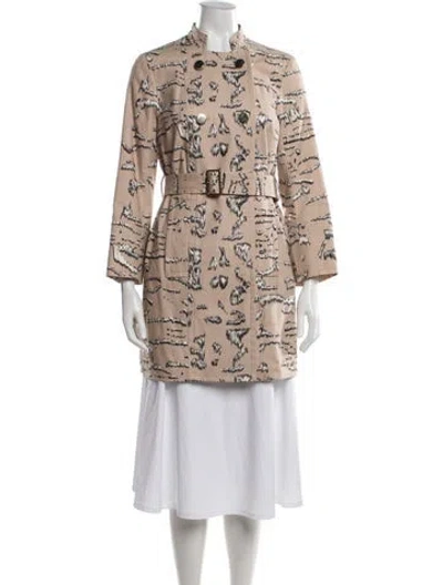 Pre-owned Marc By Marc Jacobs Animal Print Coat In Neutral