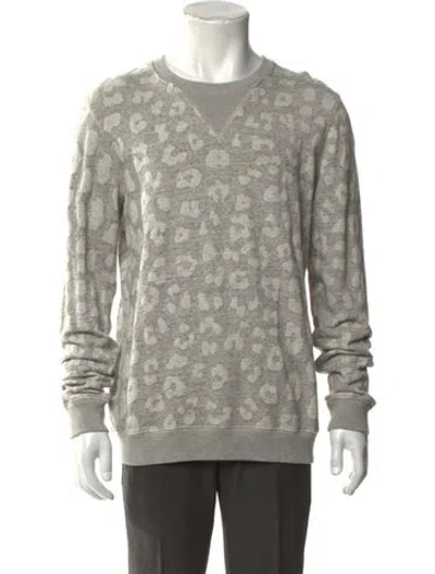 Pre-owned Marc By Marc Jacobs Animal Print Crew Neck Sweatshirt In Gray