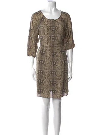 Pre-owned Marc By Marc Jacobs Animal Print Knee-length Dress In Neutral