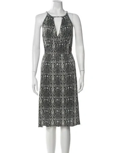 Pre-owned Marc By Marc Jacobs Animal Print Midi Length Dress In Grey