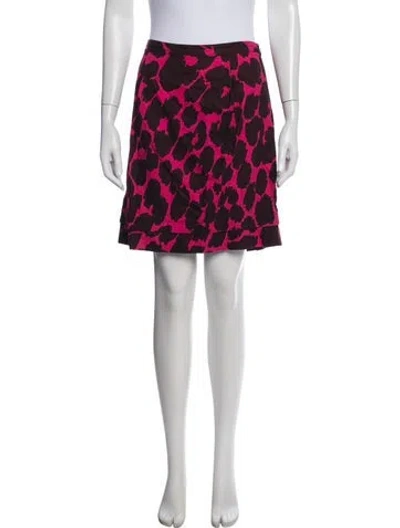 Pre-owned Marc By Marc Jacobs Animal Print Mini Skirt In Pink