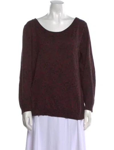 Pre-owned Marc By Marc Jacobs Animal Print Scoop Neck Sweater In Brown