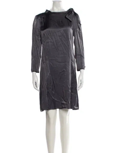 Pre-owned Marc By Marc Jacobs Bateau Neckline Knee-length Dress In Gray