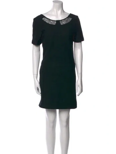 Pre-owned Marc By Marc Jacobs Bateau Neckline Mini Dress In Black