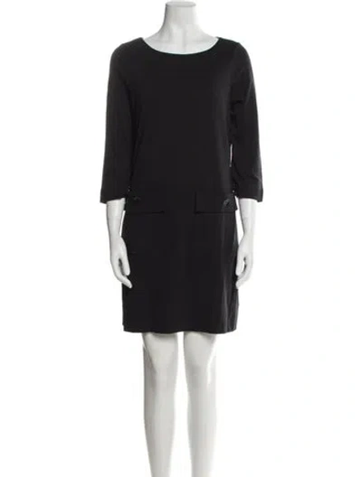 Pre-owned Marc By Marc Jacobs Bateau Neckline Mini Dress In Black