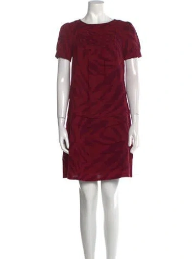 Pre-owned Marc By Marc Jacobs Bateau Neckline Mini Dress In Burgundy