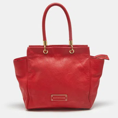 Pre-owned Marc By Marc Jacobs Bentley Soft Leather Tote In Red