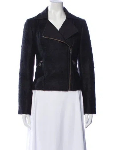 Pre-owned Marc By Marc Jacobs Biker Jacket In Blue