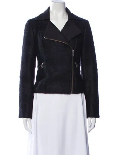 Pre-owned Marc By Marc Jacobs Biker Jacket In Blue