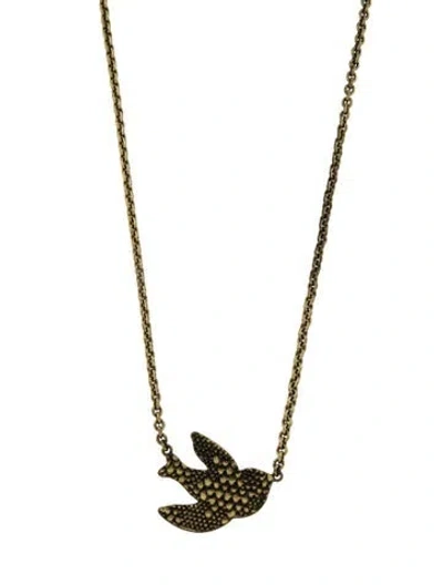 Pre-owned Marc By Marc Jacobs Bird Pendant Necklace, 32" In Multi