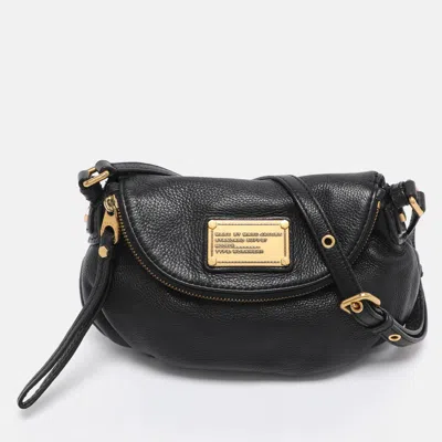 Pre-owned Marc By Marc Jacobs Black Leather Classic Q Natasha Crossbody Bag