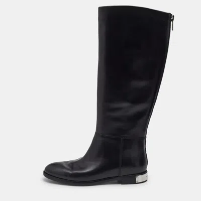 Pre-owned Marc By Marc Jacobs Black Leather Knee Length Boots Size 38