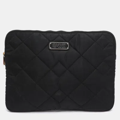 Pre-owned Marc By Marc Jacobs Black Quilted Nylon 13" Laptop Case