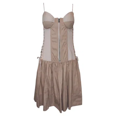 Pre-owned Marc By Marc Jacobs Blush Corset Dress In Brown