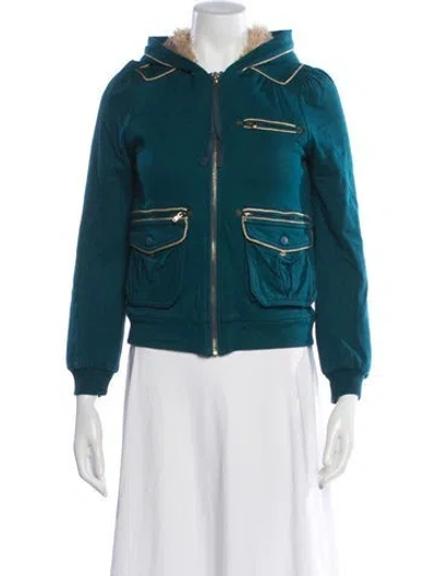 Pre-owned Marc By Marc Jacobs Bomber Jacket In Blue