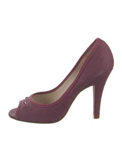 Pre-owned Marc By Marc Jacobs Bow Accents Pumps In Purple