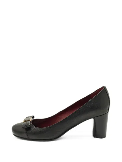 Pre-owned Marc By Marc Jacobs Bow-detail Block-heel Pumps In Black