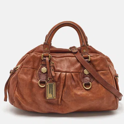 Pre-owned Marc By Marc Jacobs Brown Leather Classic Q Baby Groovee Satchel