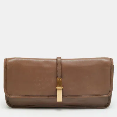 Pre-owned Marc By Marc Jacobs Brown Leather Flap Clutch