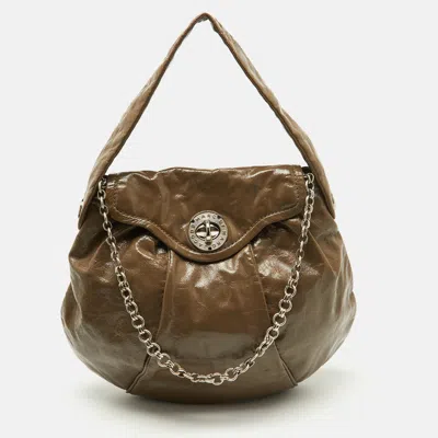 Pre-owned Marc By Marc Jacobs Brown Leather Turnlock Hobo