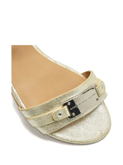 Pre-owned Marc By Marc Jacobs Buckle-strap Sandals In Gold
