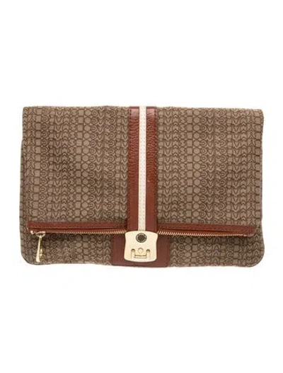 Pre-owned Marc By Marc Jacobs Canvas Clutch In Brown
