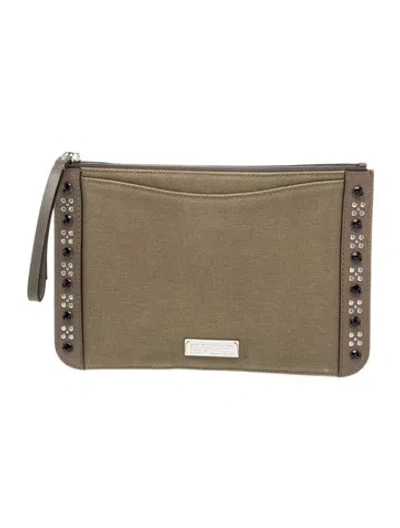 Pre-owned Marc By Marc Jacobs Canvas Clutch In Neutrals