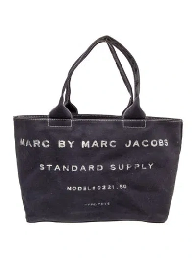 Pre-owned Marc By Marc Jacobs Canvas Tote Vintage In Blue