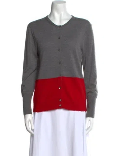 Pre-owned Marc By Marc Jacobs Cashmere Colorblock Pattern Sweater In Gray