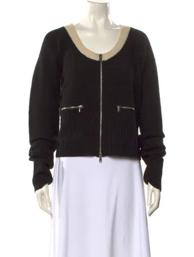 Pre-owned Marc By Marc Jacobs Cashmere Scoop Neck Sweater In Black