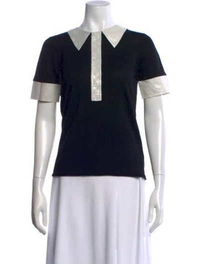 Pre-owned Marc By Marc Jacobs Cashmere Short Sleeve Top In Black