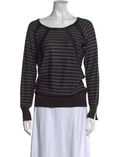 Pre-owned Marc By Marc Jacobs Cashmere Striped Sweater In Grey