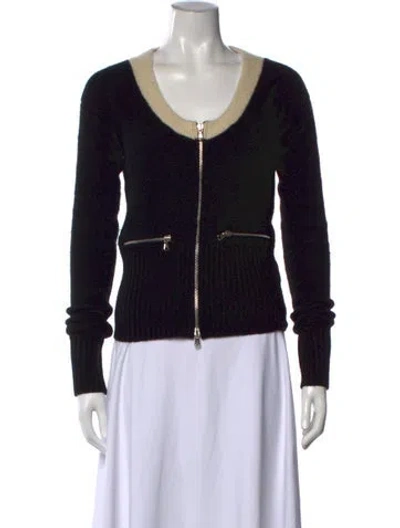 Pre-owned Marc By Marc Jacobs Cashmere V-neck Sweater In Black