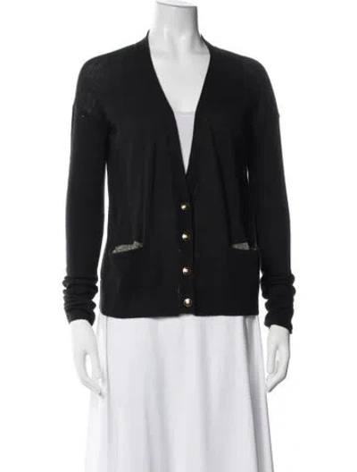 Pre-owned Marc By Marc Jacobs Cashmere V-neck Sweater In Black