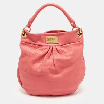 Pre-owned Marc By Marc Jacobs Classic Q Hillier Hot Pink Leather Hobo