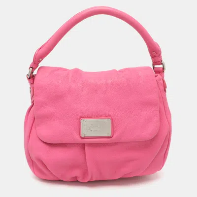 Pre-owned Marc By Marc Jacobs Classic Q Lil Ukita Pink Leather Shoulder Bag