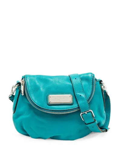 Pre-owned Marc By Marc Jacobs Classic Q Natasha Leather Shoulder Bag In Blue
