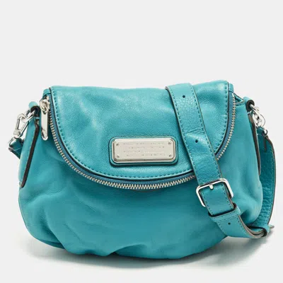 Pre-owned Marc By Marc Jacobs Classic Q Natasha Teal Green Leather Shoulder Bag