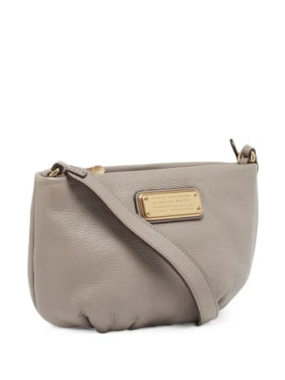 Pre-owned Marc By Marc Jacobs Classic Q Percy Leather Shoulder Bag In Gray